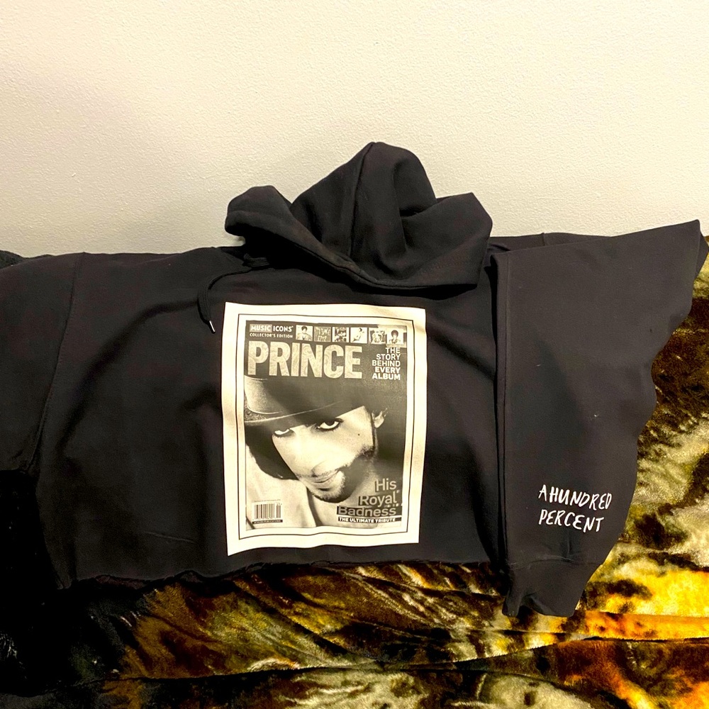 Custom made crop top hoodie